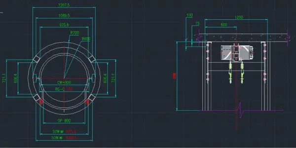 full circular villa elevator shaft