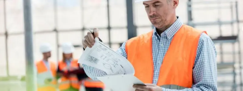 engineer reviewing elevator parameter sheet