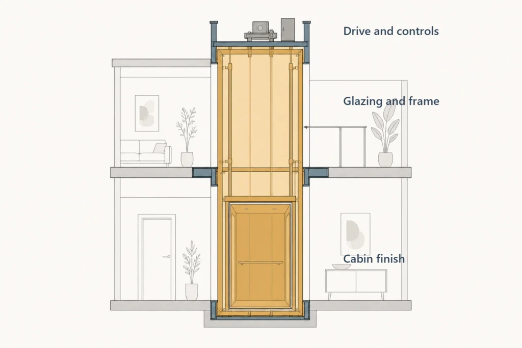 07 home glass elevator cost drivers