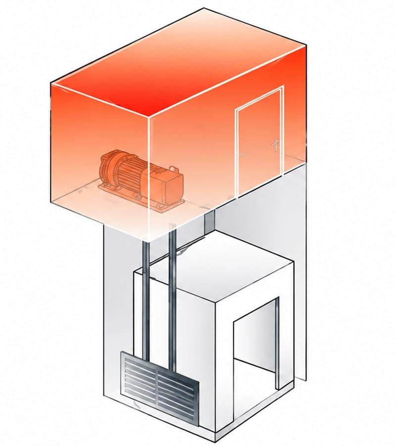 conventional machine room elevator